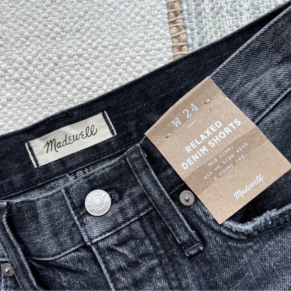 Madewell Relaxed Denim Shorts in Calverley Wash Women's Size 24 - Picture 7 of 9